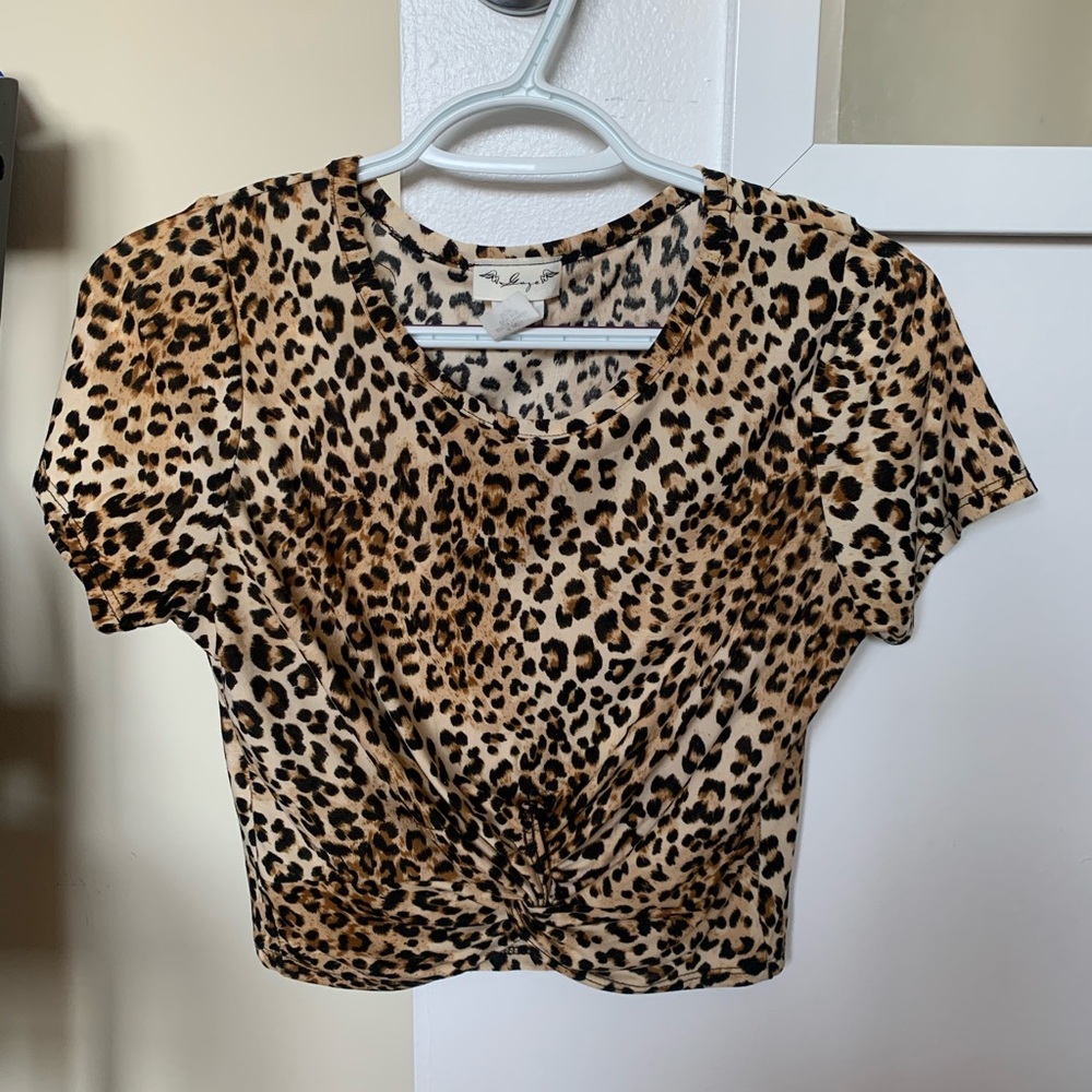 Cheetah print crop top